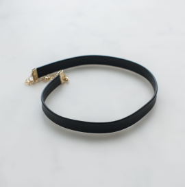 Black leather choker